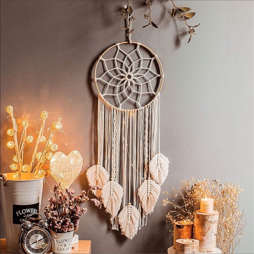 Handmade Macrame Leaf Dream catcher - Leaf
